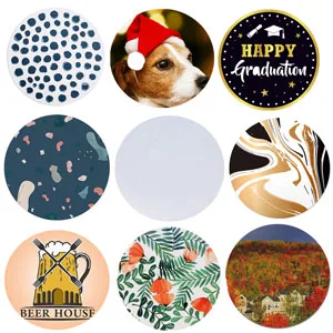 Sublimation Blanks Drink Coasters,20 Pcs 3.5 Inch MDF White Round Coasters for Crafts Painting Heat Transfer - Bar Coasters