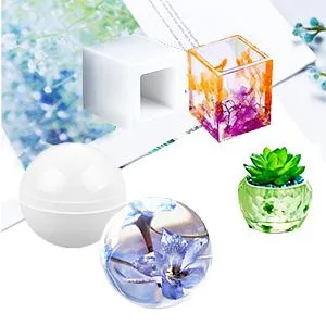 Resin Molds Silicone Kit 20Pcs,Epoxy Resin Molds Including Sphere,Cube,Pyramid,Square,Round, Used for Create Art,DIY,Ash trays,Coasters,Candles.Bonus Decorative Sequins and The Complete Set Tools White - Epoxy Resin Molds Sphere