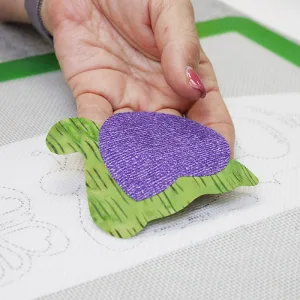 Precision Fusing Mat (17" x 17") Includes Non-Slip/Nonstick mat with See-Through Design for Appliqu Creation, and Bonus Teflon Coated Pressing Sheet! - Fusing Mat 5