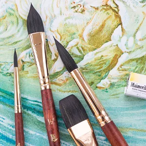 Princeton Artist Brush Neptune, Brushes for Watercolor Series 4750, Quill Synthetic Squirrel, Size 6 - brushes