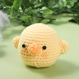 RQWZBCHX Crochet Kit for Beginner/Experts, Crochet Starters Kit for Adult Kids, 4PCS Crochet Animal Set - Chicken, Bee, Rabbit, Panda Include Writtern Videos Tutorials - chicken