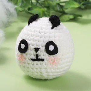 RQWZBCHX Crochet Kit for Beginner/Experts, Crochet Starters Kit for Adult Kids, 4PCS Crochet Animal Set - Chicken, Bee, Rabbit, Panda Include Writtern Videos Tutorials - panda