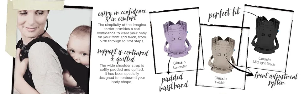 We Made Me Imagine Classic 3-in-1 Baby Carrier, Midnight Black - Features