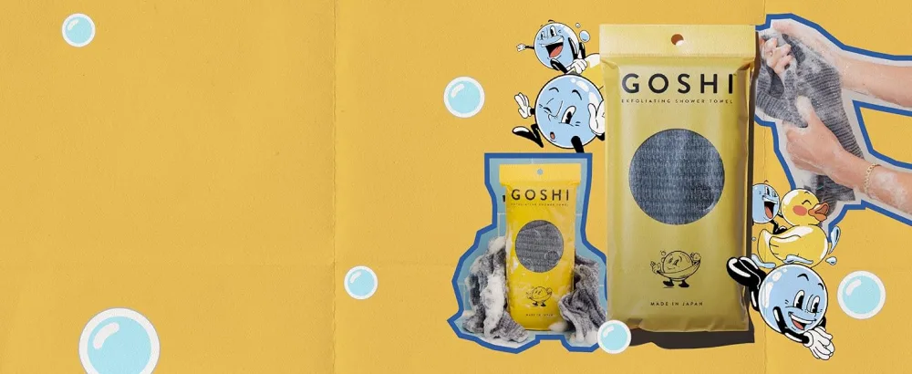 GOSHI Exfoliating Shower Towel - Rip-Resistant Exfoliating Washcloth for All Skin Types - Made in Japan - EBC Design _ A - Card 3