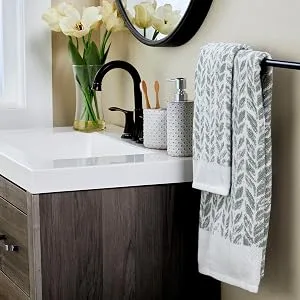 SKL Home by Saturday Knight Ltd. Distressed Leaves Bath Towel,Sage Sage 28x54 - Distressed Leaves Bathroom Decor from SKL Home by Saturday Knight Ltd.