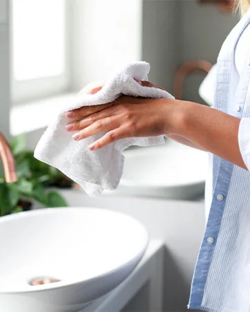 WhiteClassic Luxury Cotton Washcloths - Large Hotel Spa Bathroom Face Towel | 12 Pack | White - hand towel