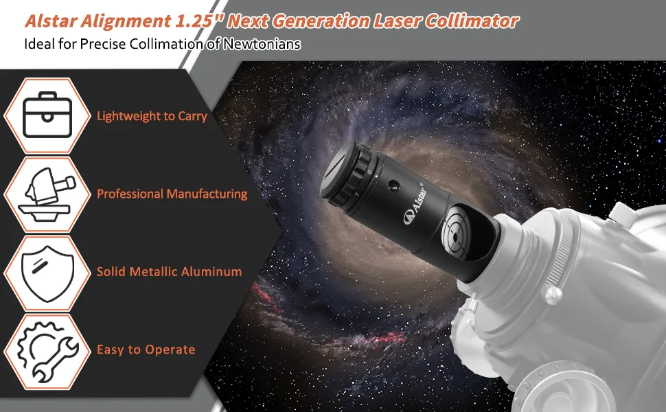 Alstar Alignment 1.25" Next Generation Laser Collimator for Newtonian Telescopes - product information 1
