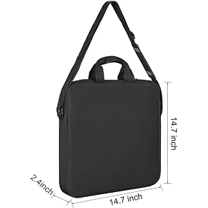 14" Ring Carrying Bag with Durable Nylon,Portable Camera Ring Light Carrying Case for 14 inch Selfie Ring Light,14 inch Desk LED Ring Light Protector-Black - size