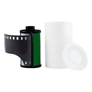 Houseables Film Canisters w/ Caps, 60 Pk, 35MM Empty Camera Reel Containers, for Rockets, White, 8 OZ, 2" H, 1" W, Plastic, Films Developing Processing Tube, Roll Case, Small Accessories, Storage 60 Pack White - product information 2