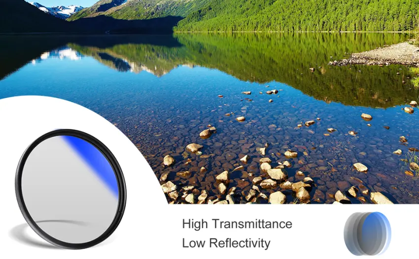 K&F Concept 77mm Polarizer Filter, CPL Polarizing Filter, Reduce Glare/Better Contrast/Ultra-Slim, for Camera Lens + Cleaning Cloth - CPL blue