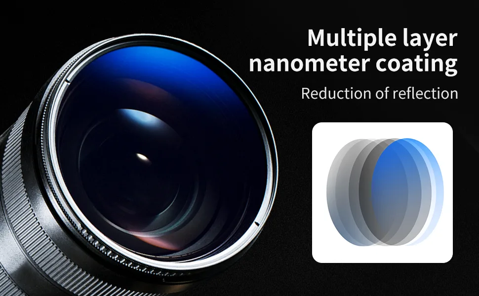 K&F Concept 77mm Polarizer Filter, CPL Polarizing Filter, Reduce Glare/Better Contrast/Ultra-Slim, for Camera Lens + Cleaning Cloth - Multiple layer Nanometer coating