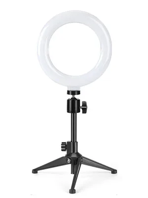 Desk Ring Light for Zoom Meetings - Video Conference Lighting Kit for Laptop Computer, 6 Clip on Table LED Light Lamp with Tripod Stand for Video Recording, Remote Working, Gaming, Vlogging - ring light for desk