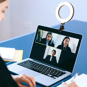 Desk Ring Light for Zoom Meetings - Video Conference Lighting Kit for Laptop Computer, 6 Clip on Table LED Light Lamp with Tripod Stand for Video Recording, Remote Working, Gaming, Vlogging - ring light for laptop