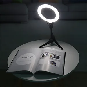 Desk Ring Light for Zoom Meetings - Video Conference Lighting Kit for Laptop Computer, 6 Clip on Table LED Light Lamp with Tripod Stand for Video Recording, Remote Working, Gaming, Vlogging - ring light for reading