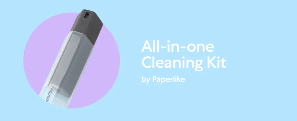 All-in-One Cleaning Kit by Paperlike - Microfiber Spray Bottle & Cleaning Solution - Safe for iPad & Electronic Displays - paperlike cleaning kit