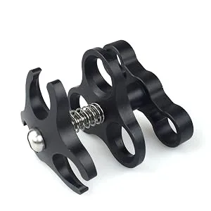 Sea frogs Triple Ball Clamp Diving Camera Bracket Aluminum Spring Flashlight Clamp for Diving Underwater Photography System CP-4 - CP-3