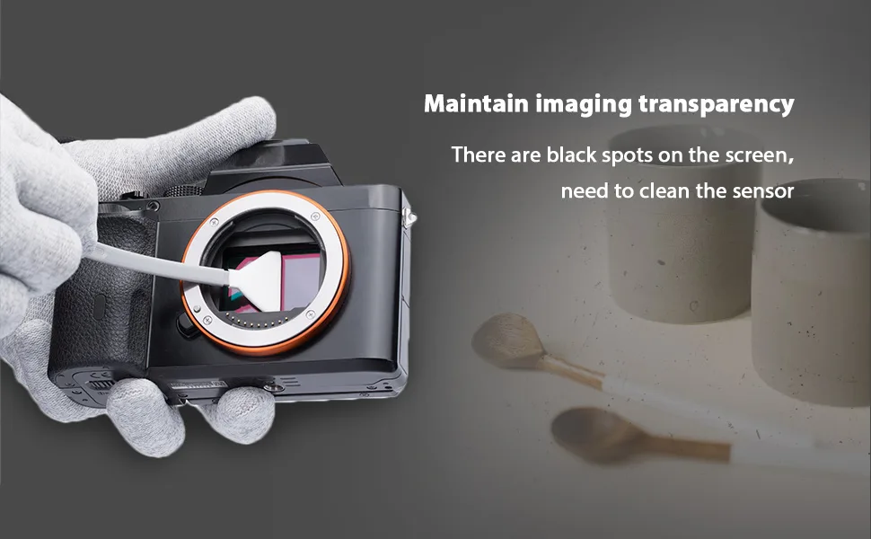 VSGO VS-S03E New Full Frame Camera Cleaning Kit 12pcs Sensor Cleaning Swab and 10ml Cleaner for Sony Nikon Canon FF CCD CMOS Clean - lens cleaner kit