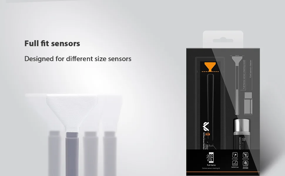 VSGO VS-S03E New Full Frame Camera Cleaning Kit 12pcs Sensor Cleaning Swab and 10ml Cleaner for Sony Nikon Canon FF CCD CMOS Clean - VS-S03