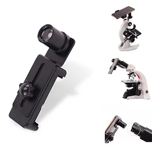 12.5X Microscope Eyepiece Metal Mobile Phone Holder to Connect Mobile Phone to Microscope Eyepiece Tube 23.2mm for Camera and Video - Cell Phone Microscope Holder