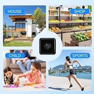 ZHOUCXZDA Hidden Spy Pet Outdoor Camera Wireless Cam Indoor WiFi Body Small Cameras, Dog Home Security Micro Camera Babysitter Surveillance Camera,Wireless Security Camera Compatible with Android Black - thrfh