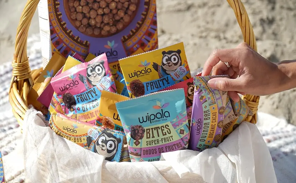 Wipala Protein Bars - Pineapple : Made with Quinoa and Andean Lupin, Vegan, Nut Free, Gluten Free, Non-GMO, 12 Pack - quinoa bars and snacks picnic
