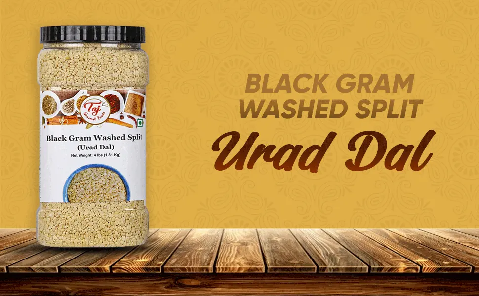TAJ Premium Indian Urad Dal, (4-Pounds Jar) 1 Count (Pack of 1) - urad dal, urid dal,
