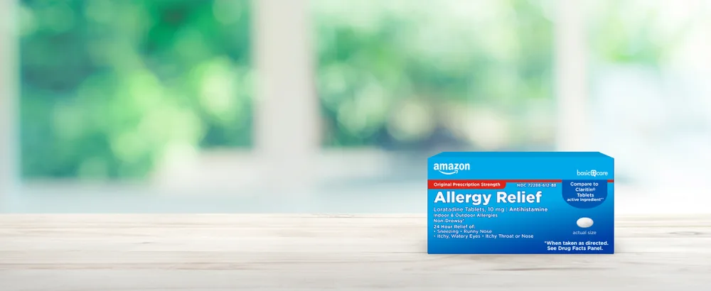 Amazon Basic Care Loratadine Tablets 10 mg, Antihistamine, Allergy Medicine for 24 Hour Allergy Relief, 300 Count Tablets 300 Count (Pack of 1) - INGREDIENTS