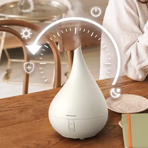 Aromacare Essential Oil Diffuser, Aromatherapy Diffuser for Essential Oils, Cool Mist Humidifier, Aroma Diffuser for Home Bedroom, One Fill for 10Hours with Night Light 2 Mist Mode Waterless Auto-Off White - safe