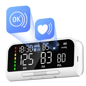 Blood Pressure Monitor Automatic Upper Arm Machine & Accurate Adjustable Digital BP Cuff Kit Large Backlit Display 240 Sets Memory Includes Charging Cord - Cuff Checking