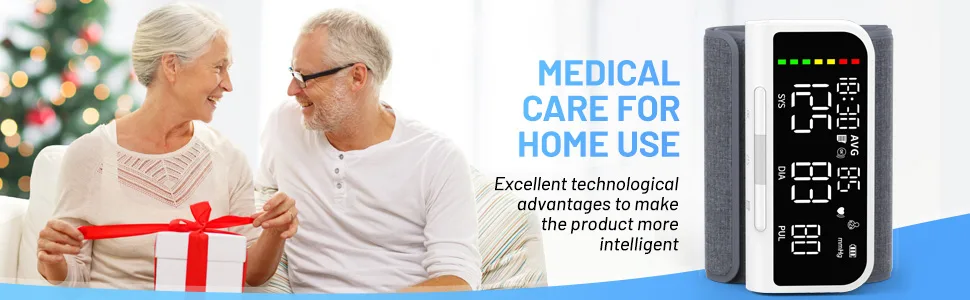 Blood Pressure Monitor Automatic Upper Arm Machine & Accurate Adjustable Digital BP Cuff Kit Large Backlit Display 240 Sets Memory Includes Charging Cord - Great for Home Use