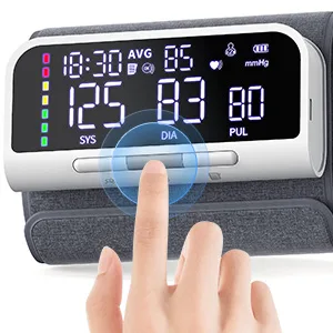 Blood Pressure Monitor Automatic Upper Arm Machine & Accurate Adjustable Digital BP Cuff Kit Large Backlit Display 240 Sets Memory Includes Charging Cord - one button operation