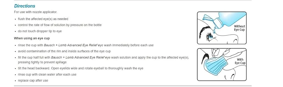 Bausch & Lomb Eye Wash Relief Solution that Cleans, Refreshes, and Soothes, 4 Fl Oz, Pack of 6 - product information 2