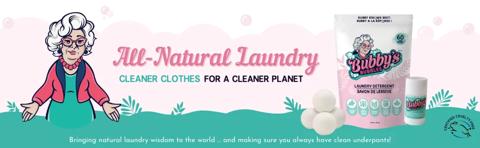 Bubby's Bubbles Powder Laundry Detergent, HE Compatible Essential All Natural and Biodegradable Deep Cleaning Household Soap, 60 Loads (1.7 Pound) Unscented Unscented  60 Load - Bubby