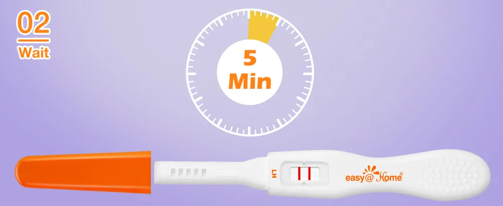 EasyHome 25 Ovulation Predictor Kit Test Sticks, FSA Eligible Midstream Fertility Tests, Powered by Premom Ovulation Predictor App and Period Tracking 25 Count (Pack of 1) - ovulation test
