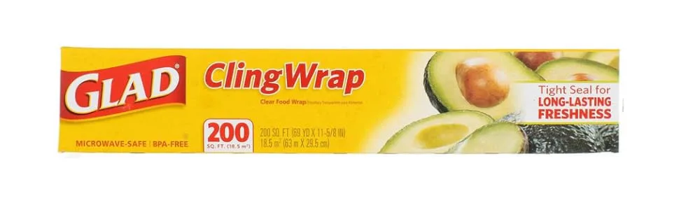Glad Cling Wrap Clear Plastic Wrap, 200 Sq Ft (Pack of 3) - product information 2