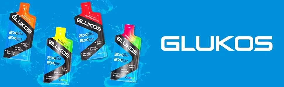 Glukos Energy Liquid Gel 2oz Packets, 12 Count Tray Lemon Lime - Glukos Gel Pack