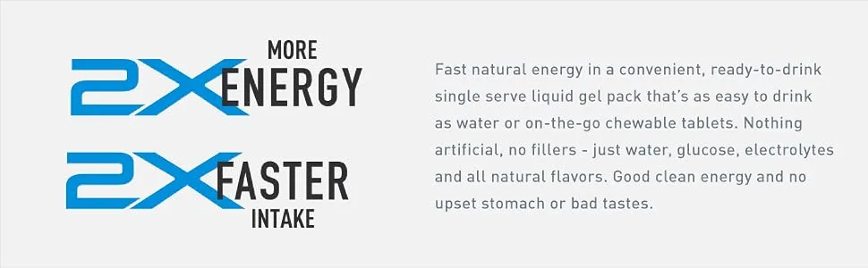 Glukos Energy Liquid Gel 2oz Packets, 12 Count Tray Lemon Lime - Glukos Gel Pack