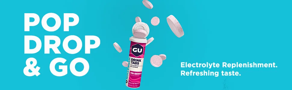 Gu Energy Hydration Electrolyte Drink Tablets, Enhanced Endurance Sports Drink for Running, Cycling, Triathlon, 4-Count (48 Servings), Assorted Flavors - gu energy drink tabs