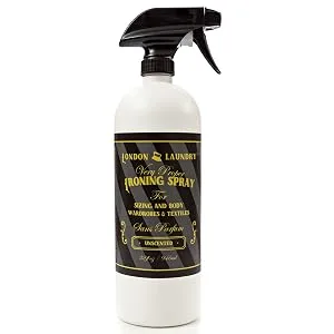 London Laundry Ironing & Sizing Spray 32 Oz. - Spray Starch Alternative - Less Stiff Than Starch - Unscented - london laundry ironing spray