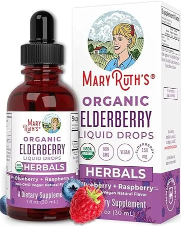 Mary Ruth's Liquid Ionic Zinc Liquid Drops for Immune Support Unflavored 4oz.(120 ml) - Elderberry