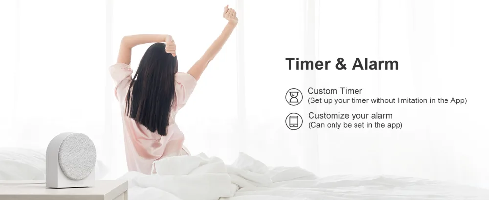 Smart White Noise Machine - Medcursor Sound Machine for Sleeping, Plug-in Noise Maker with App Control, 39 HiFi Soothing Sounds, Soft-Glow Night Light, Noise Machine for Baby & Adults, No AC Adapter - Smart White Noise Machine