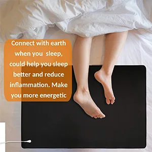 Grounding Mat Kit, 15ft Straight Cord, Use for Ground Foot Mats, Computer Mat, Sleep Mat, Pet (23.6" x 13") - Earthing Mat