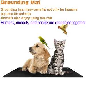 Grounding Mat Kit, 15ft Straight Cord, Use for Ground Foot Mats, Computer Mat, Sleep Mat, Pet (23.6" x 13") - Earthing Mat