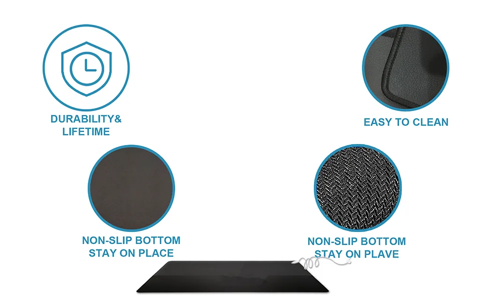Grounding Mat Kit, 15ft Straight Cord, Use for Ground Foot Mats, Computer Mat, Sleep Mat, Pet (23.6" x 13") - product information 7