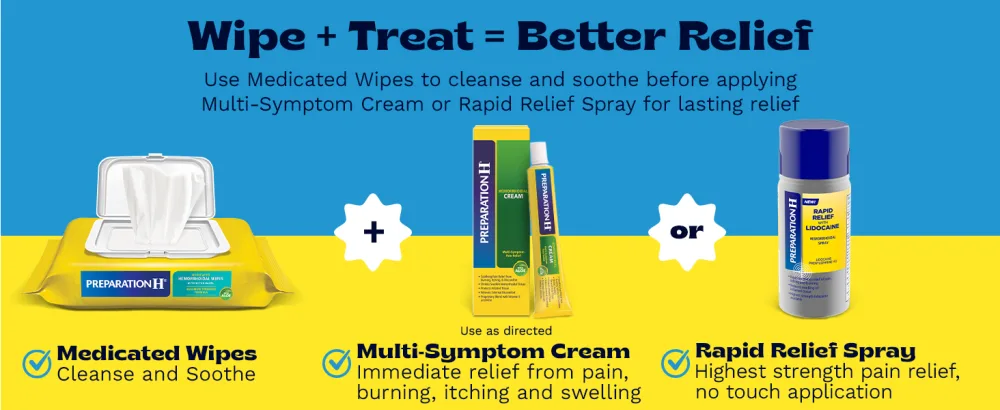 Preparation H Soothing Relief Flushable Cleansing Cooling Wipes, Aloe and Witch Hazel Wipes for Butt Itch Relief - 60 Count (Pack of 3) - Wipe + Treat = Better Relief