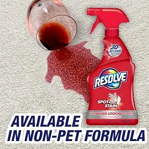Resolve Pet Carpet Spot & Stain Remover Spray Refill, 60oz, cleans pet messes (SYNCHKG097508) - resolve pet carpet cleaner stain remover spot and stain carpet pet stain spot remover spray cleaning