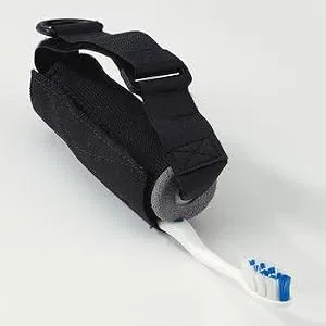 Sammons Preston Universal Holder Strap for Elderly, Hand Cuff with Pocket for Holding Cutlery, Pens, Toothbrushes, & Daily Living Tools, Adjustable Velcro Implement Holder for Weak Grip and Arthritis 1 - product information 1