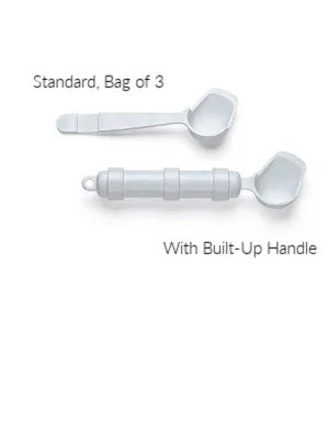 SP Ableware Angled Spoon with Built-Up Handle, Right Hand Only - White, Plastic (746460001) - SP Ableware Maddak Angled Spoon Built-Up Handle Stroke Eating Aids ADLs Assistive Devices