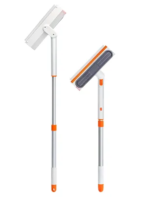 Squeegee for Window Cleaning, 26"-35" Window Telescoping Squeegee, Multi-Angle Window Cleaning Squeegee for Car Windshield, Tiles, Shower Glass Door Long Squeegee - Telescoping Squeegee