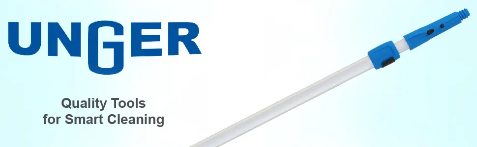 Unger Professional Connect & Clean 3-6 Foot Telescoping Extension Multi-Purpose Pole with Quick-Flip Clamp, Window Cleaning, Dusting 3 - 6 Foot New & Improved - Unger Quality Tools for Smart Cleaning
